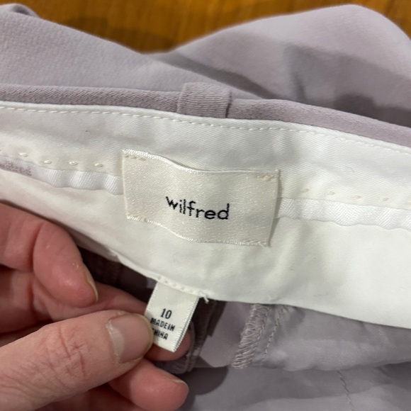 Wilfred Effortless Blush Pink Ankle Trousers High Rise Tailored Dress Pants 10 - Picture 3 of 13